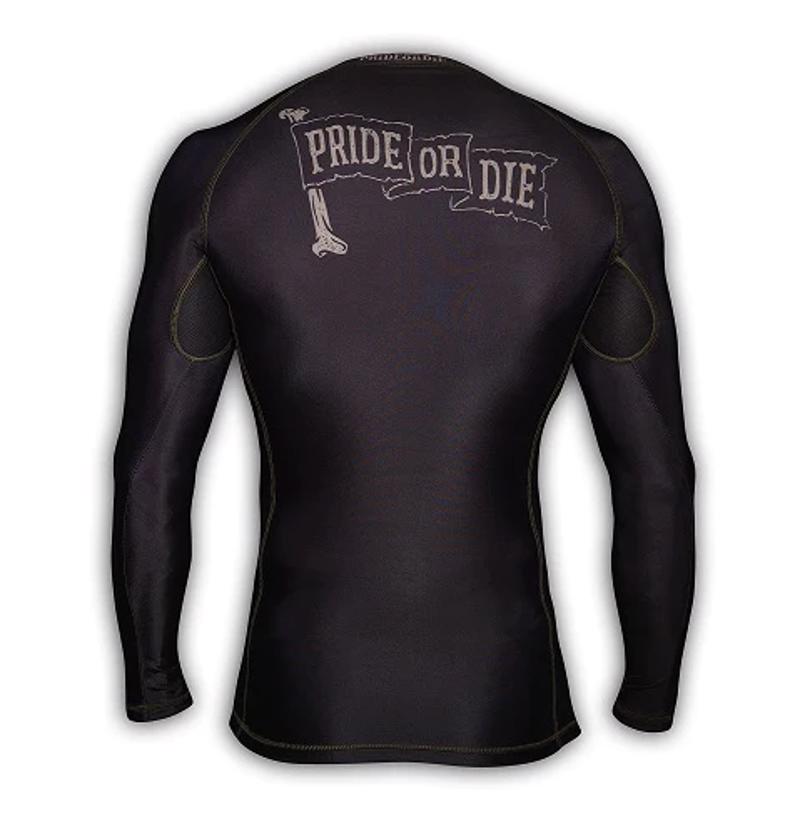 PRIDE OR DIE ''pirate'' RASHGUARD - BLACK